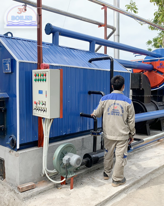 Multi-fuel boiler with a capacity of 750kg/hour